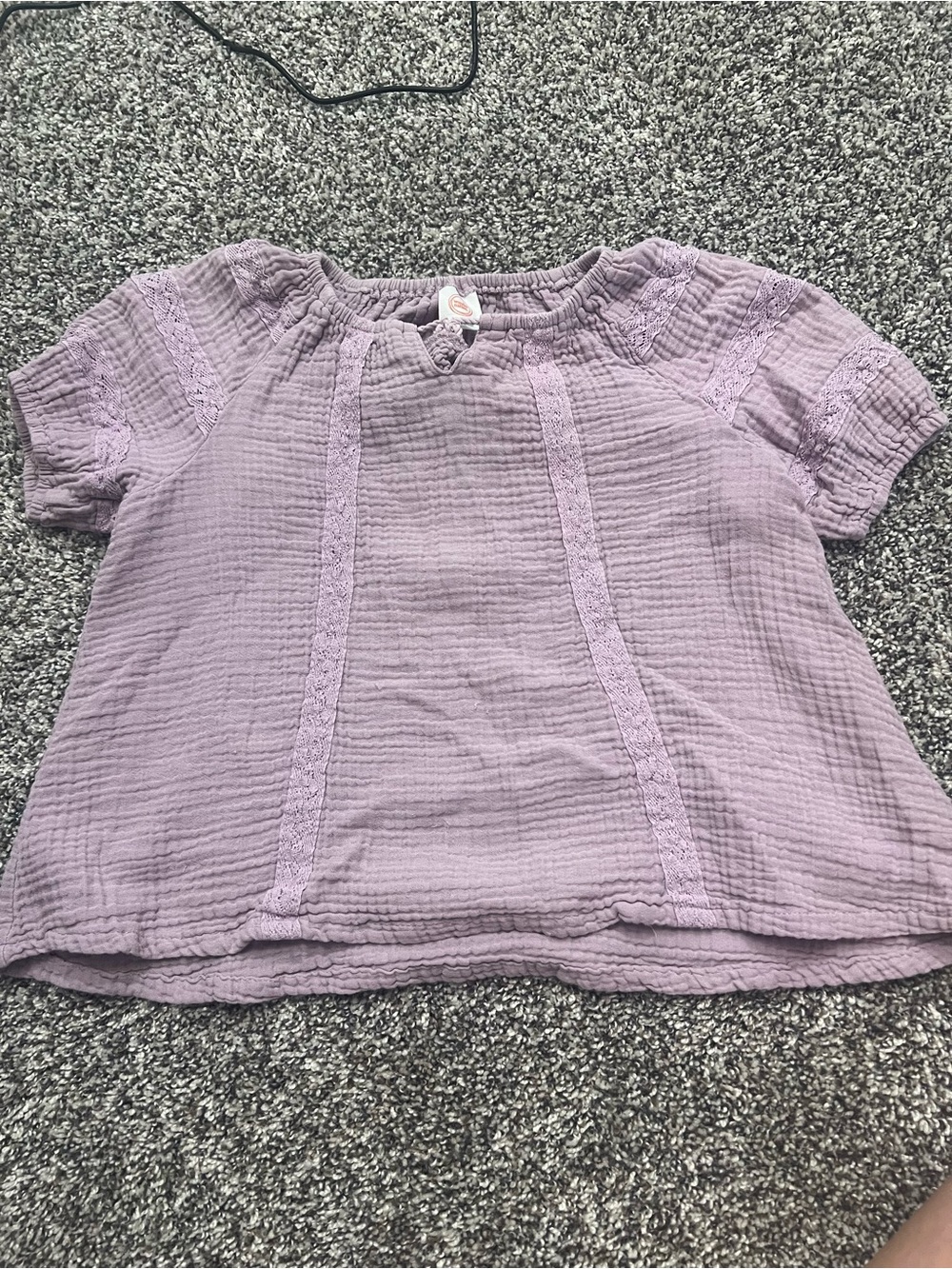 Light Purple Short-Sleeve Kids Top